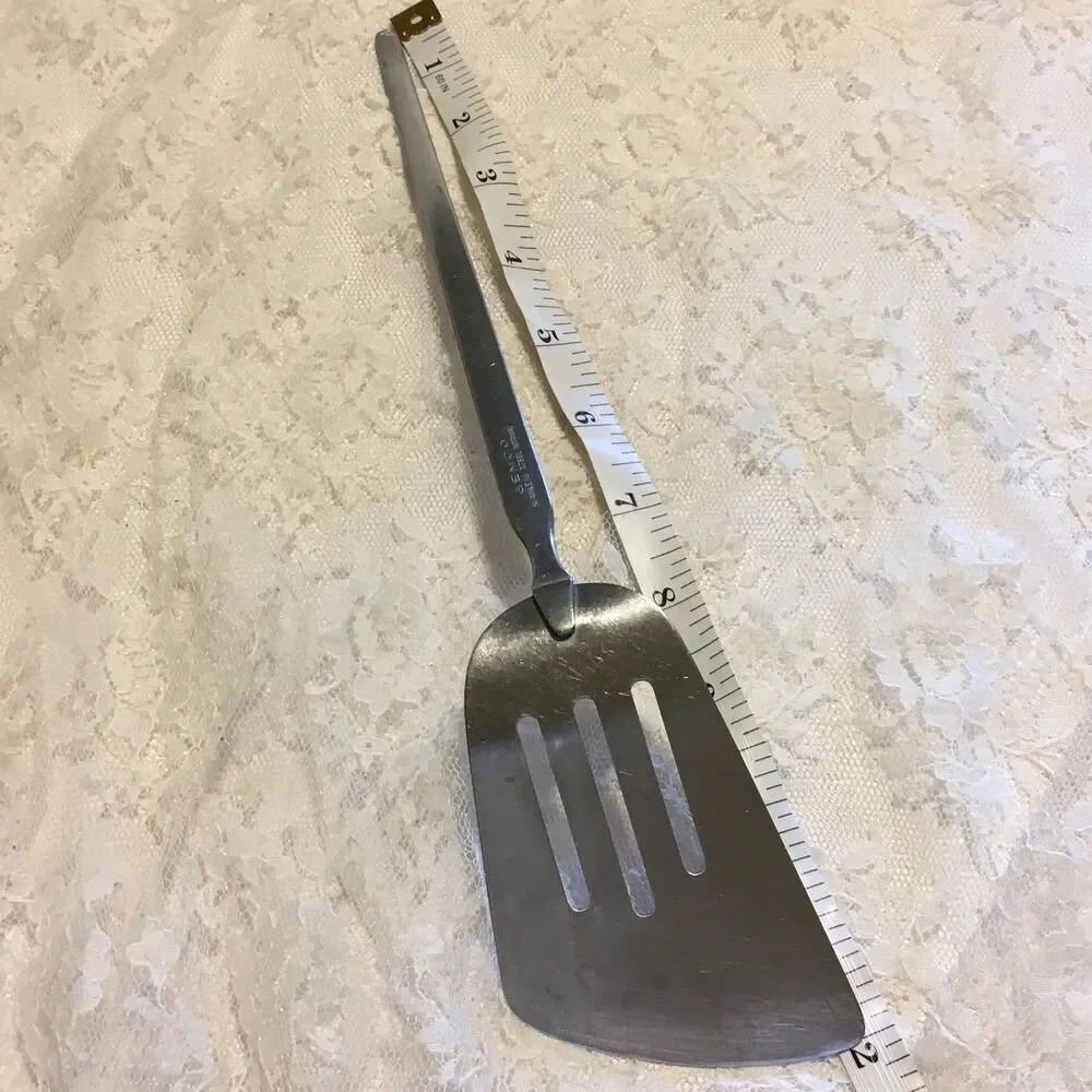 Vintage Gemco Stainless Steel Spatula Norway Slotted Holes 12
